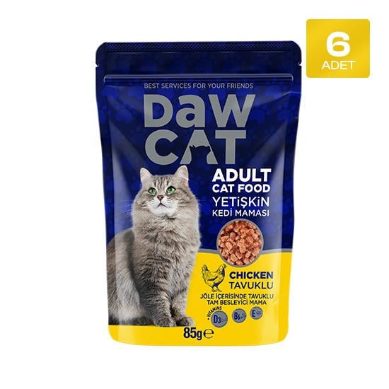 DawCat Kedi Pouch Konserve Tavuklu 85 GR - 6 Adet