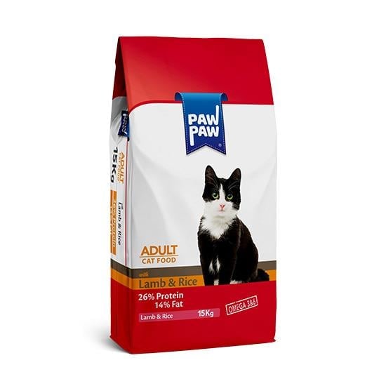 PawPaw 15 Kg Yetişkin Kedi Maması Kuzu Etli