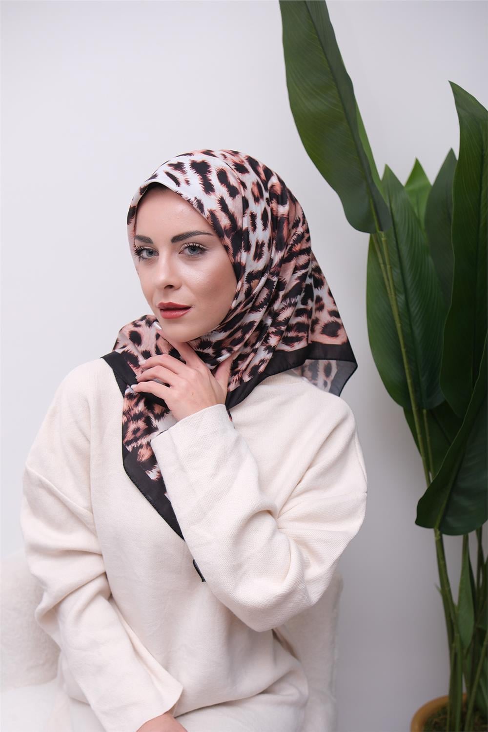 Renkli Karma Desen Dijital Soft Eşarp