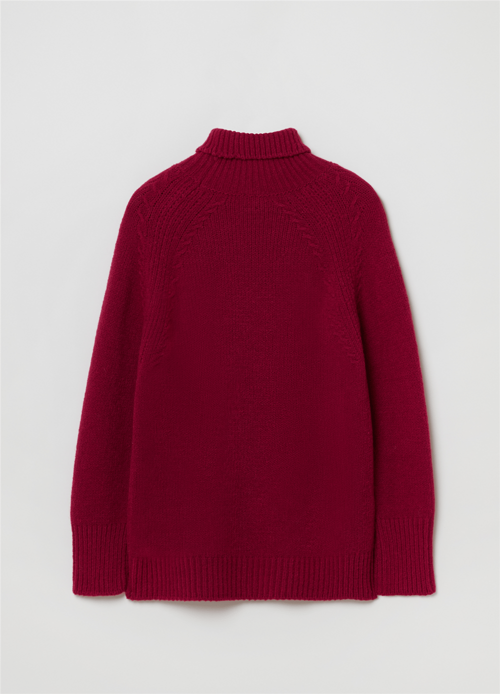 Balıkçı Yaka Reglan Kollu Bordo Kazak