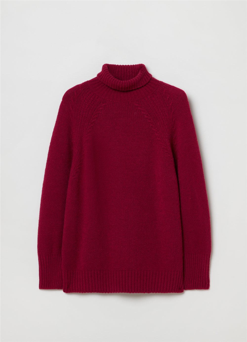 Balıkçı Yaka Reglan Kollu Bordo Kazak