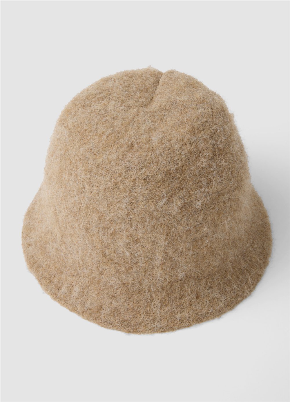 Bej Esnek Yün Kloş Şapka