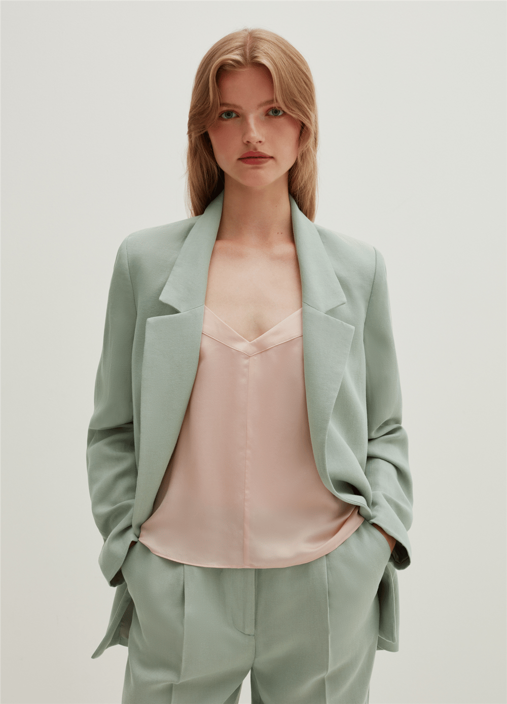 Bol Kesim Mint Blazer
