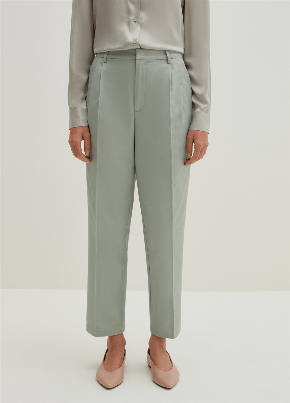 Bol Kesim Mint Chino Pantolon