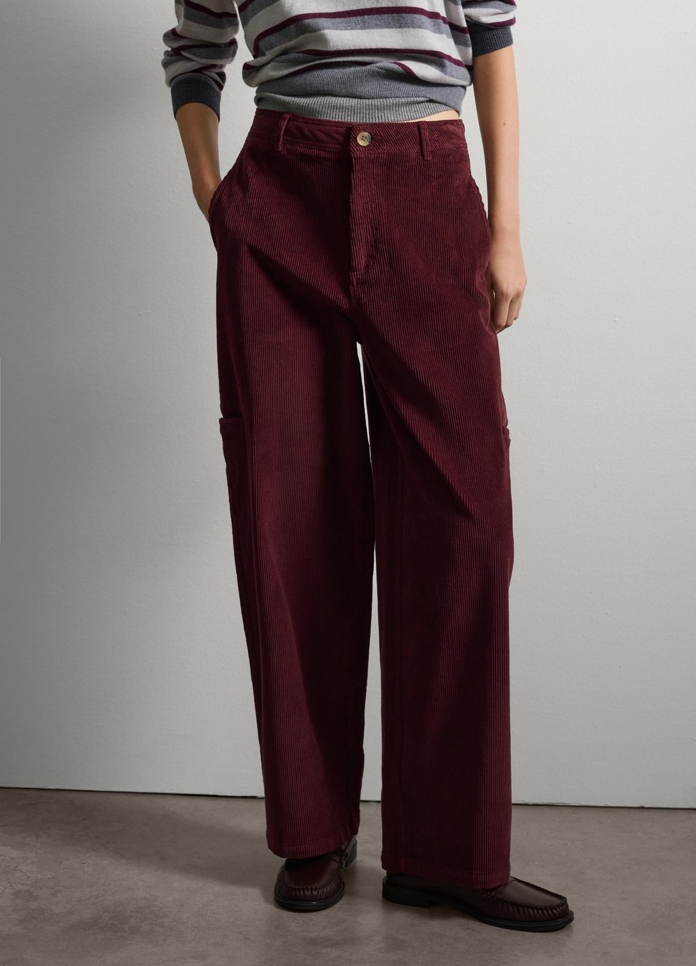 Bordo Kadife Pantolon