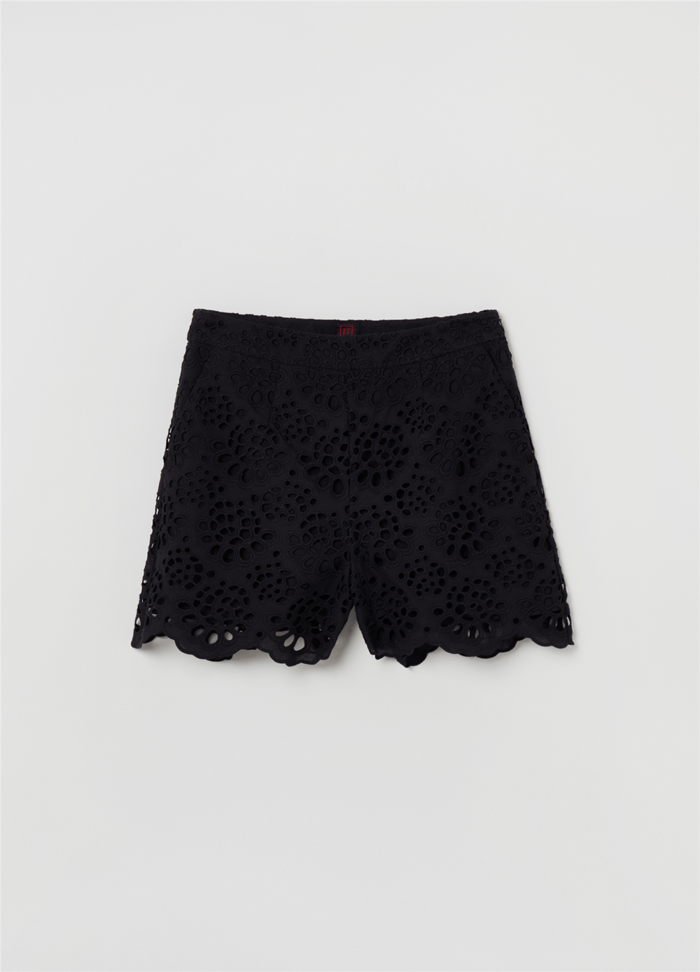 Broderie Anglaise Siyah Şort