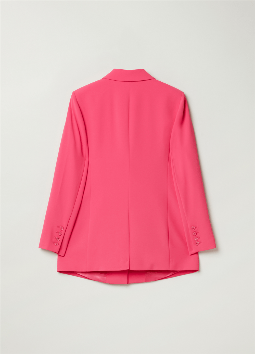 Canlı Renkli Tek Sıra Düğmeli Pembe Blazer Ceket