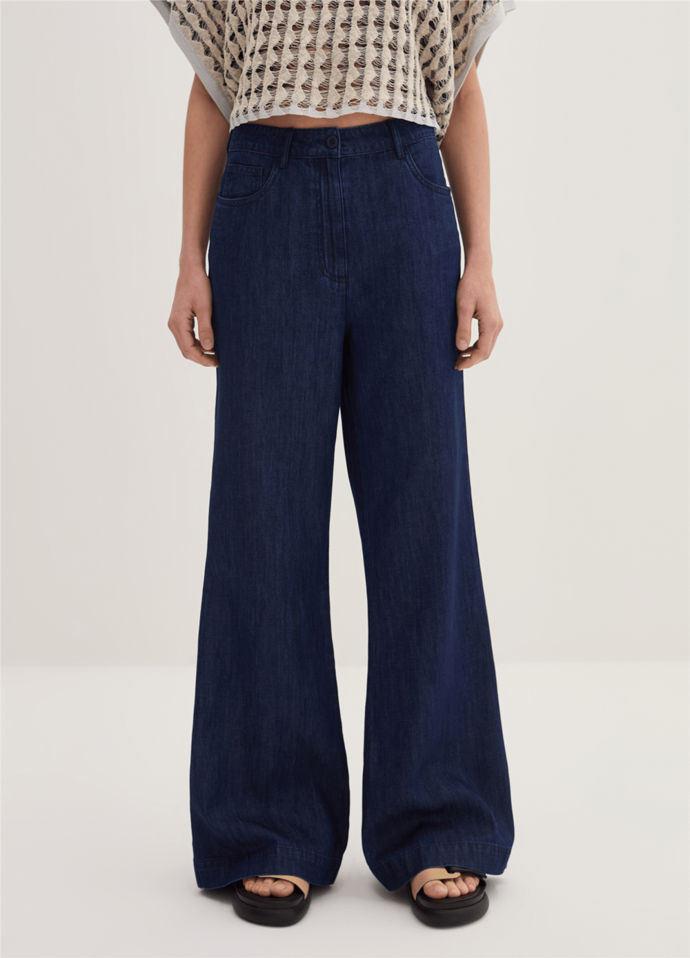 Denim Palazzo Pantolon
