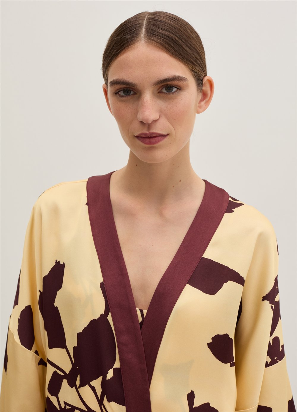Desenli Viskoz Kimono