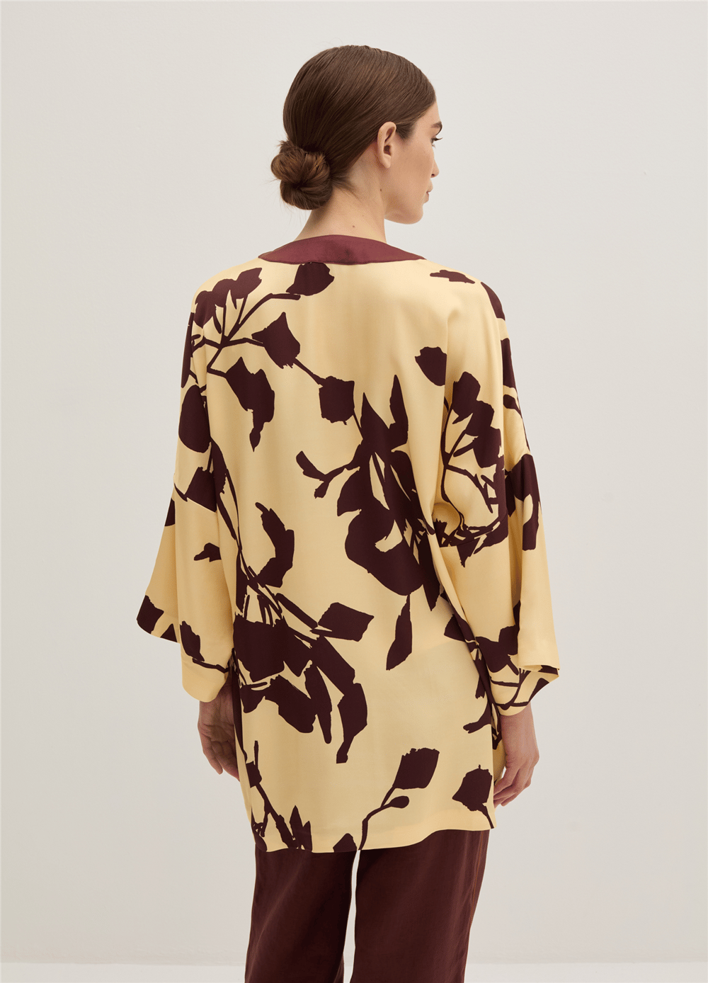 Desenli Viskoz Kimono