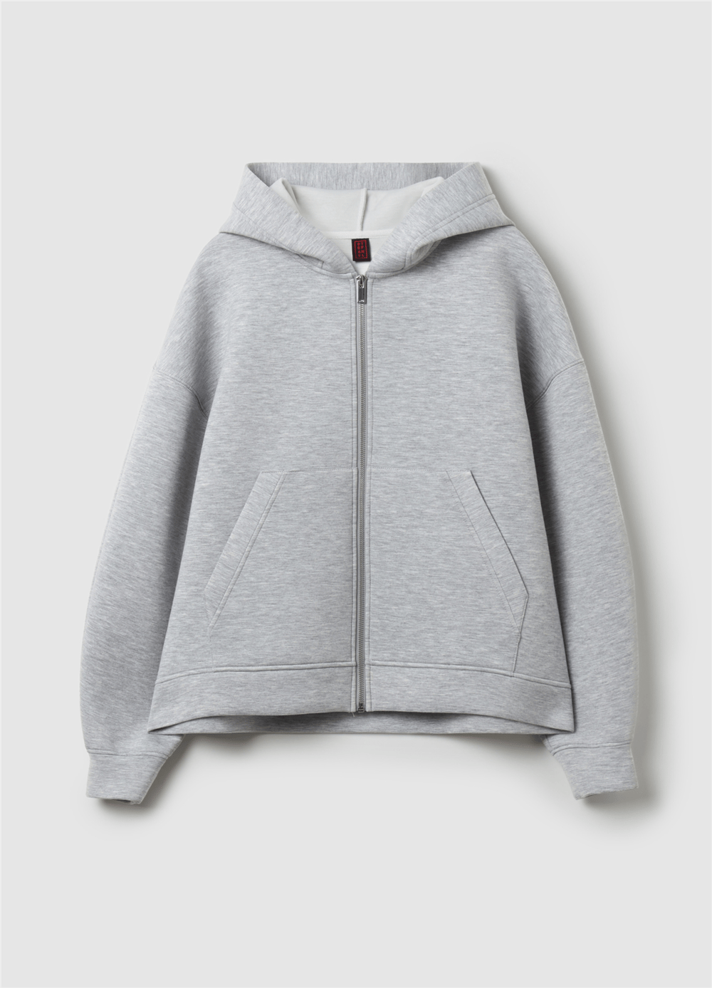 Fermuarlı Ve Kapüşonlu Oversize Hırka