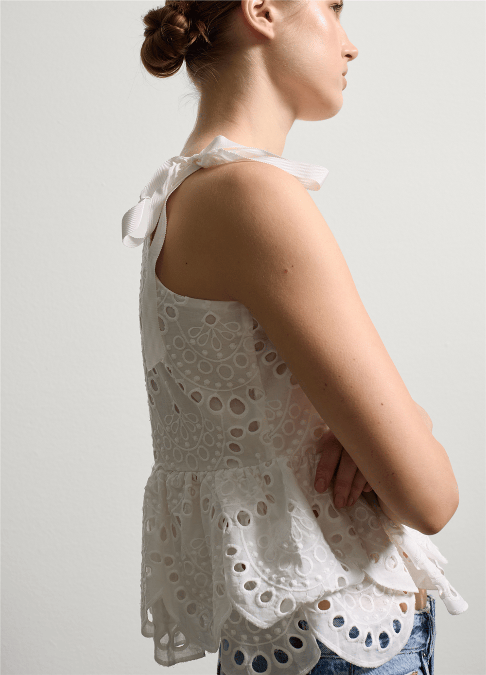 Fiyonk Detaylı Broderie Anglaise Üst