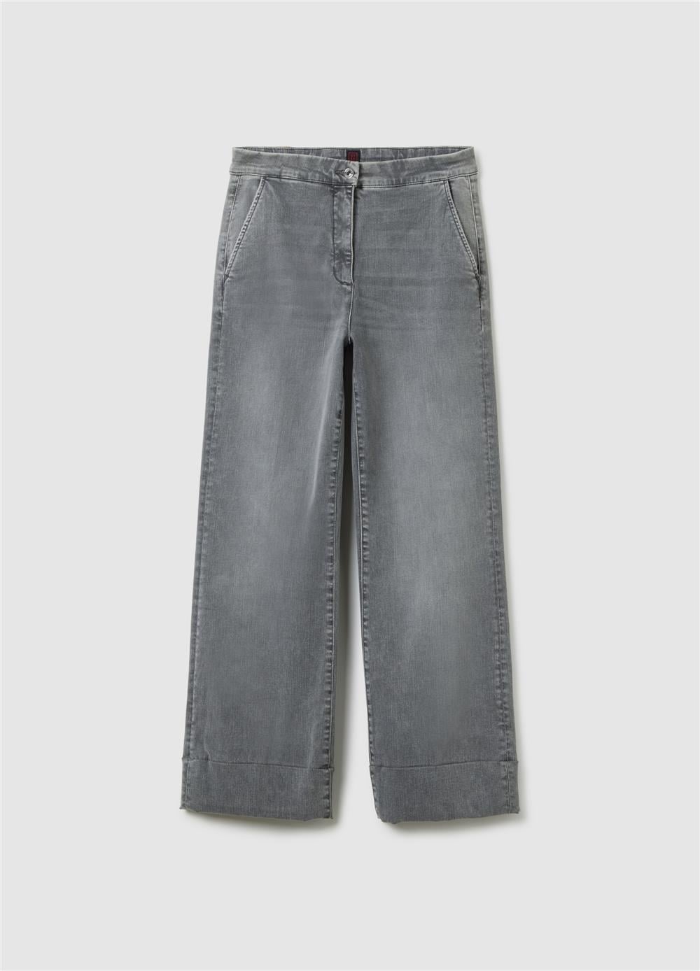 Gri Kot Regular Kalıp Kot Pantolon