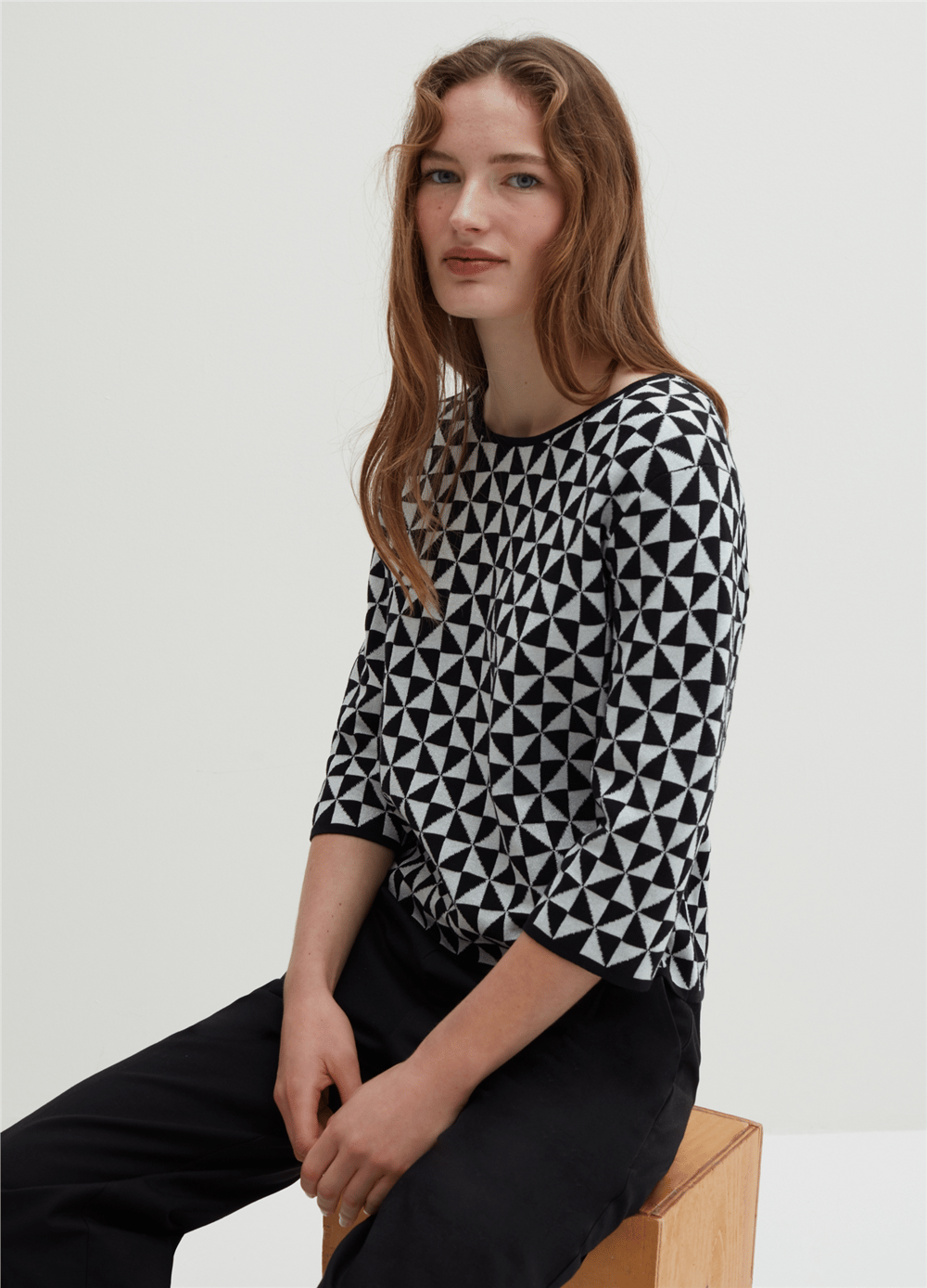 Jakar Desenli Bluz