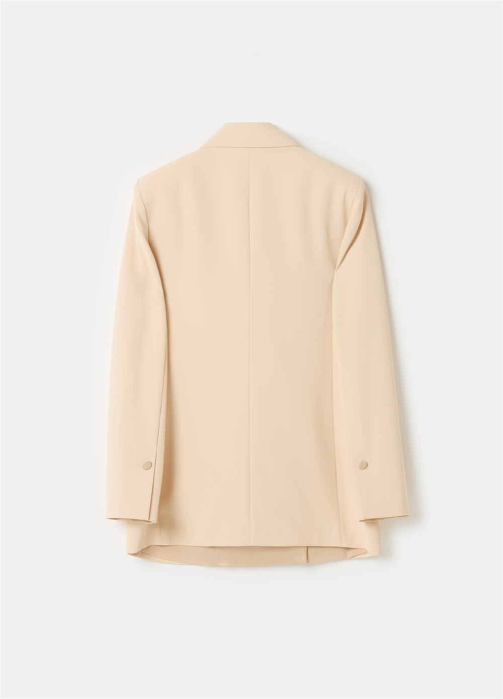 Kadi Kumaştan Kruvaze Bej Blazer Ceket