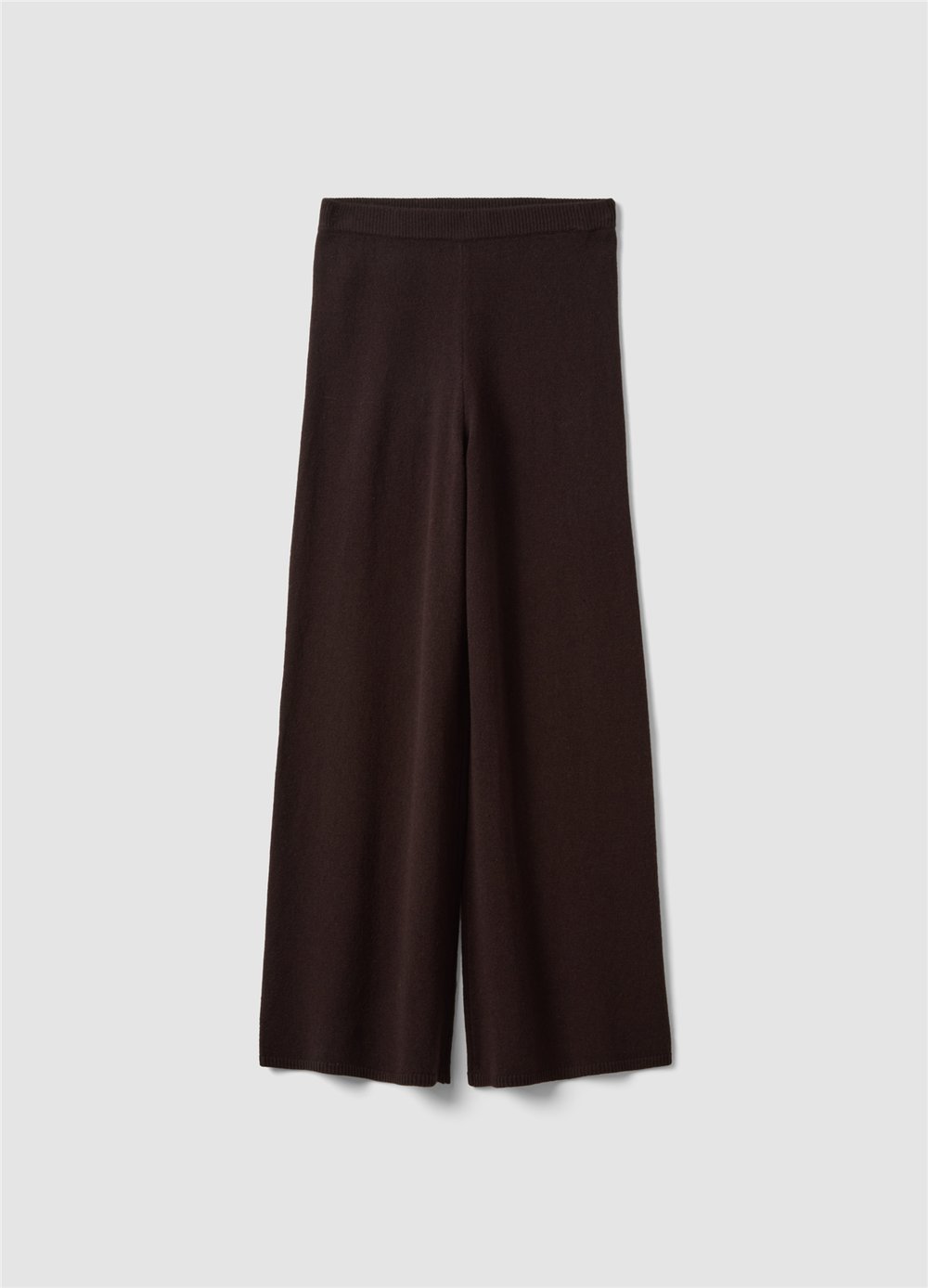 Kahverengi Regular Fit Saf Yün Pantolon