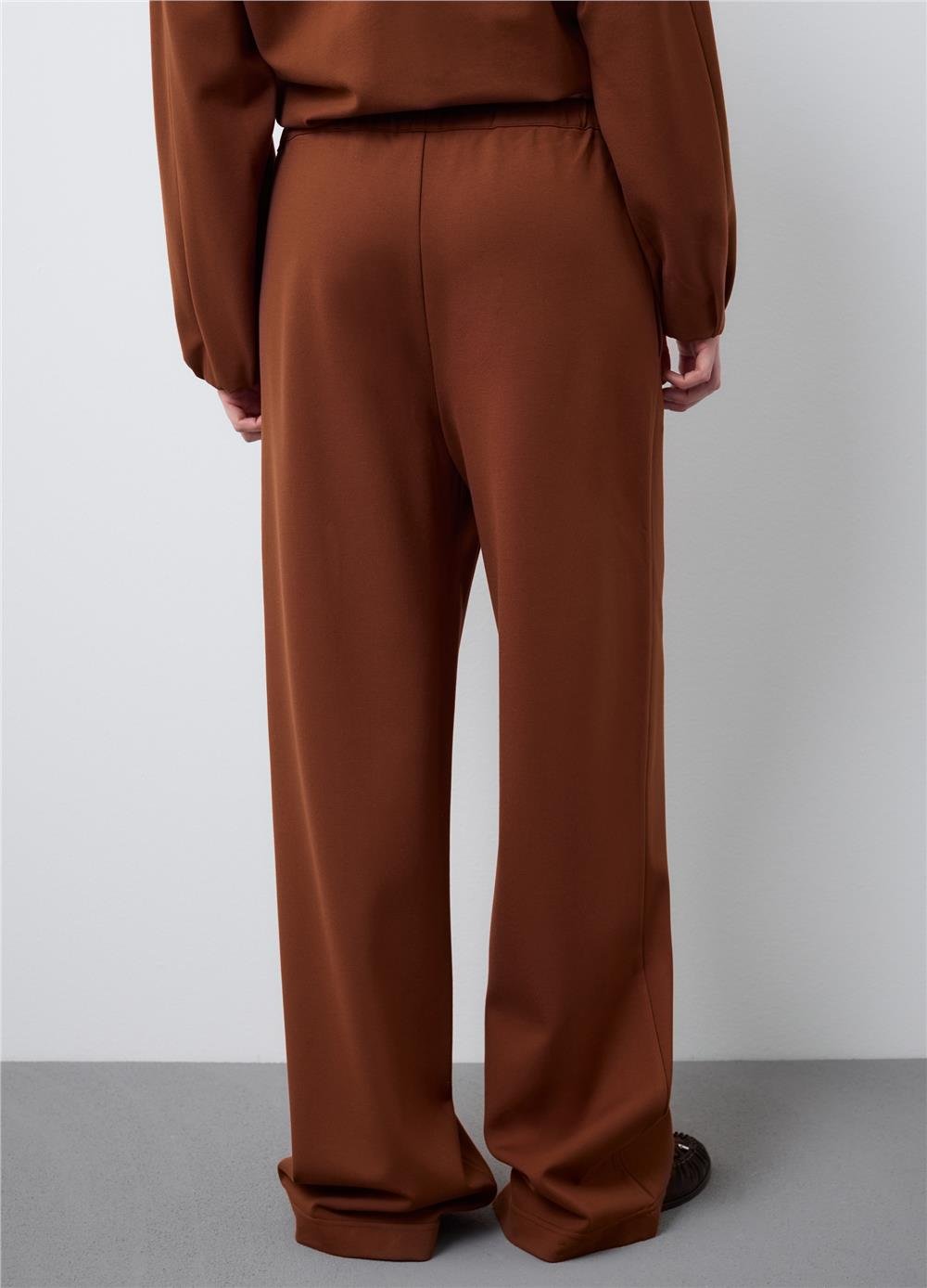 Kahverengi Viskon Regular Fit Pantolon