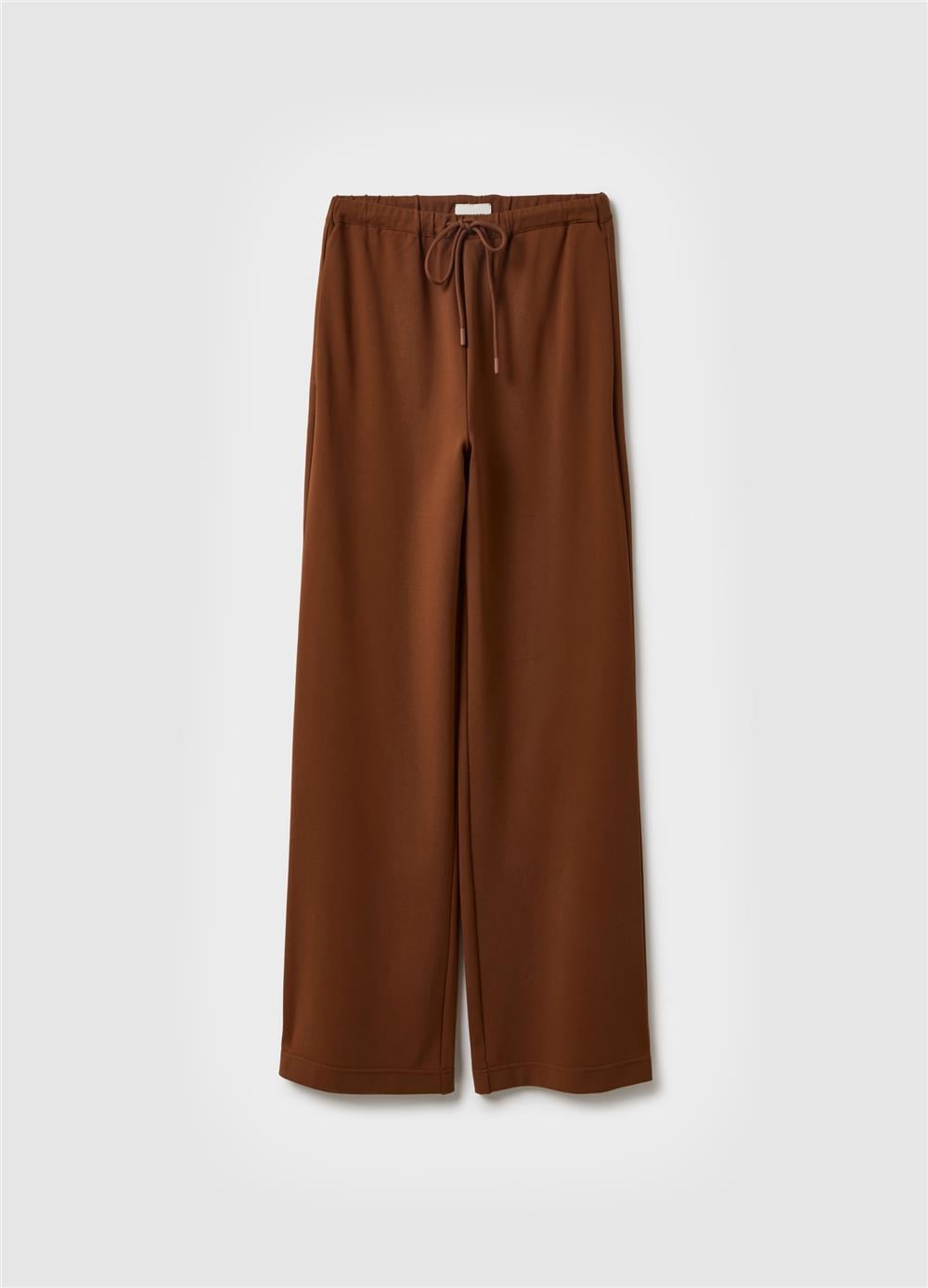 Kahverengi Viskon Regular Fit Pantolon