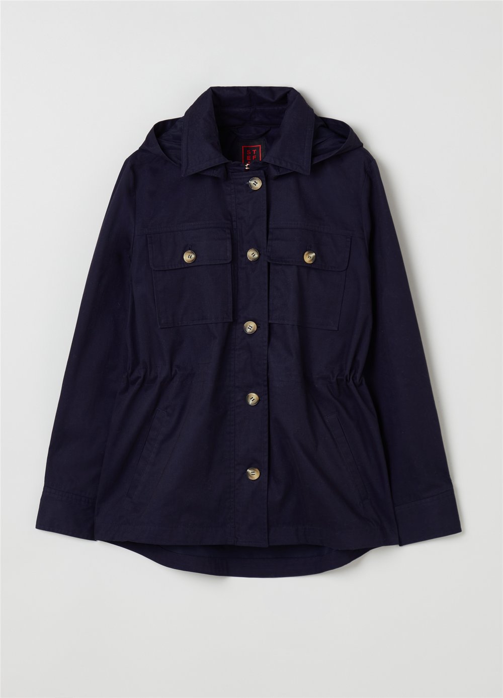 Kapüşonlu Lacivert Parka