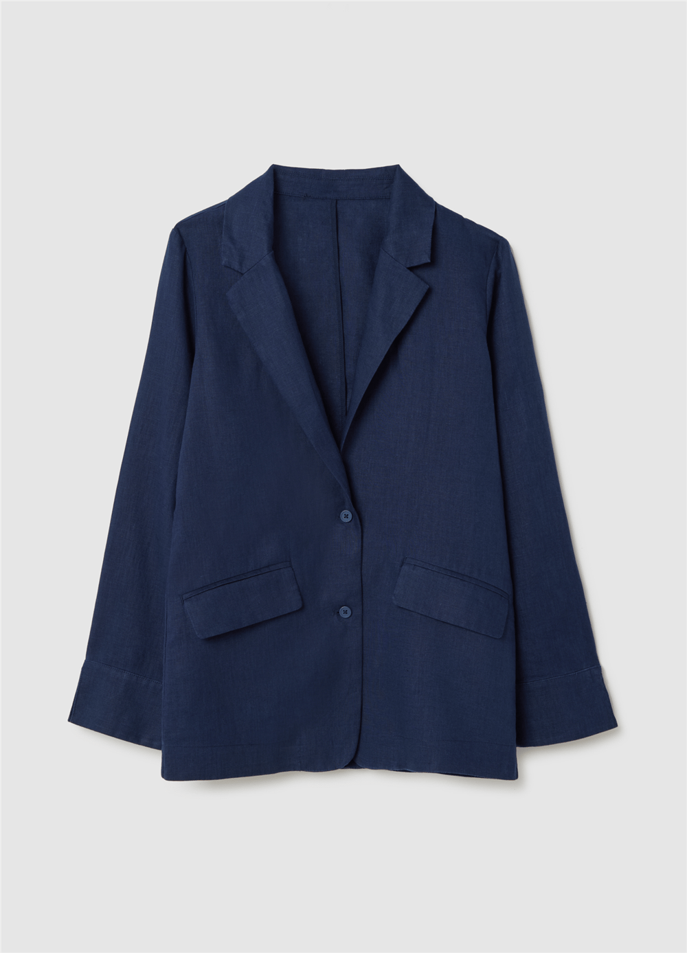 Keten Akışkan Lacivert Blazer