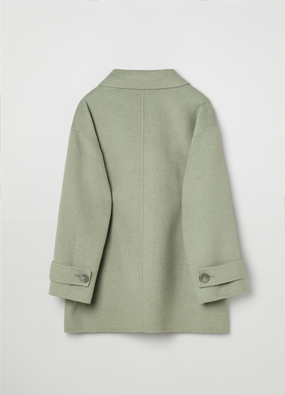 Kısa Oversize Mint Kruvaze Kaban