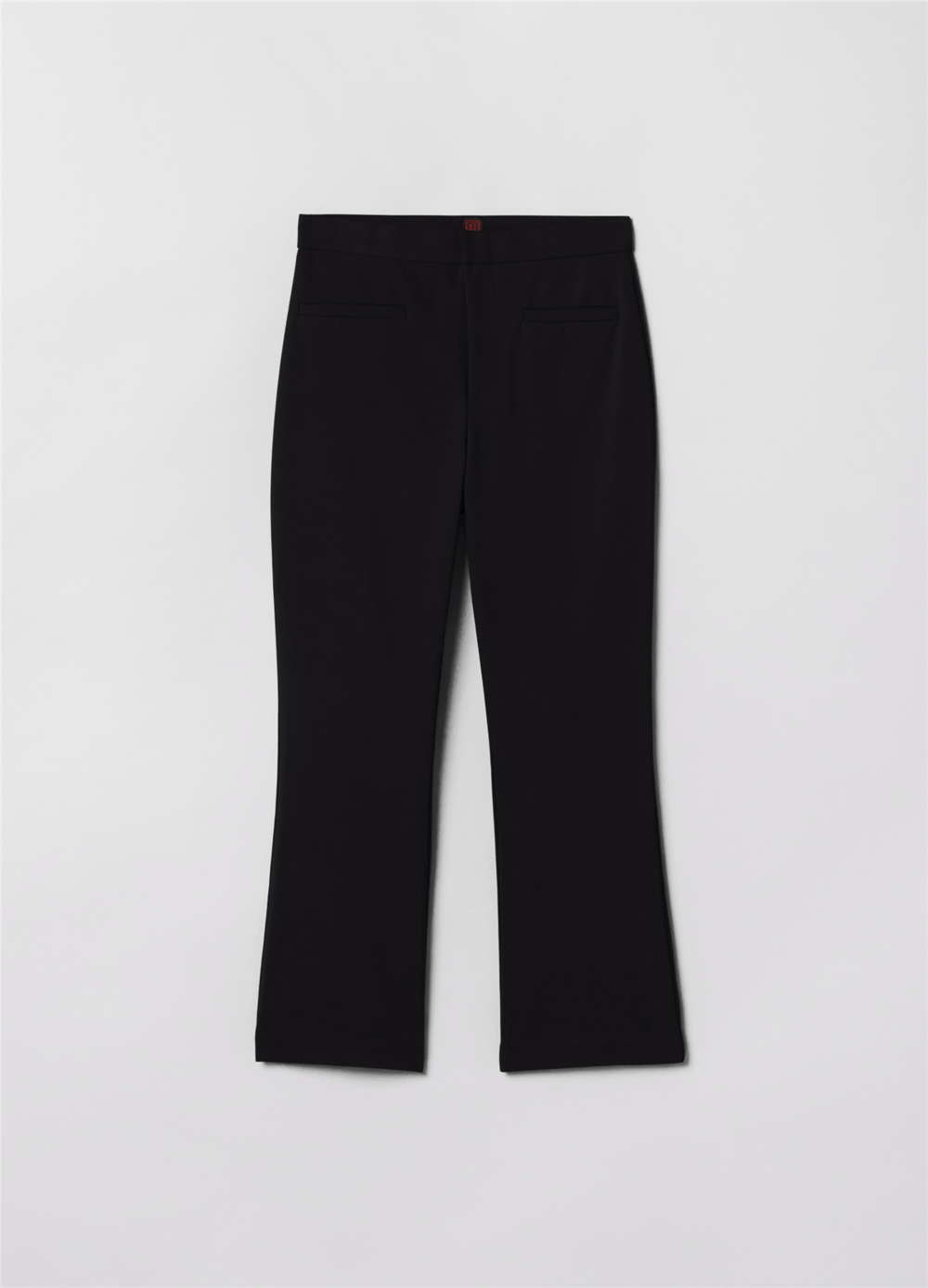 Kısa Siyah Flare Pantolon