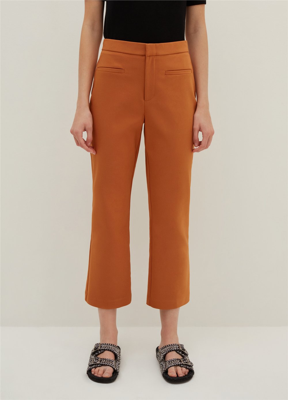 Kısa Taba Flare Pantolon