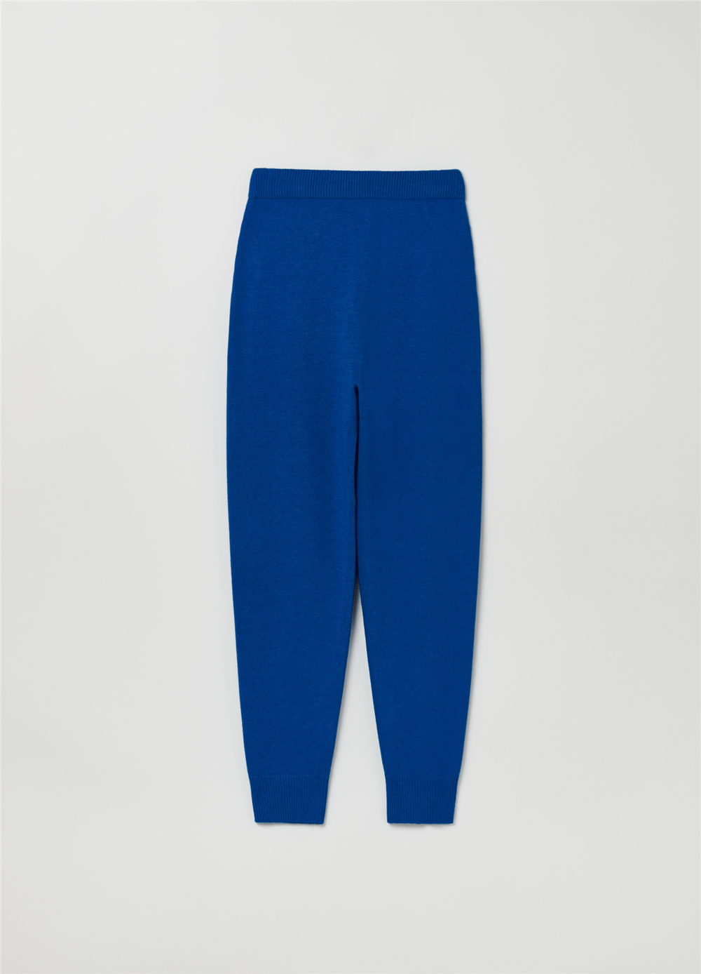 Merinos Yünü Ve Kaşmir Mavi Jogger Pantolon