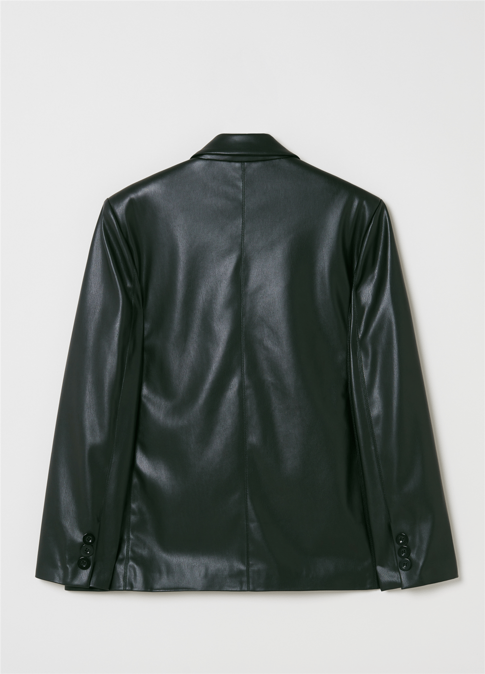 Parlak Görünümlü Siyah Blazer Ceket
