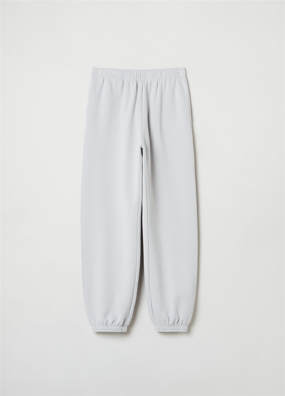 Peluş Açık Gri Jogger Pantolon