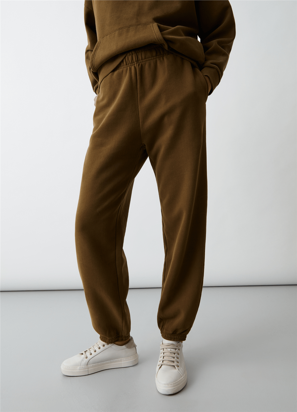 Peluş Haki Jogger Pantolon