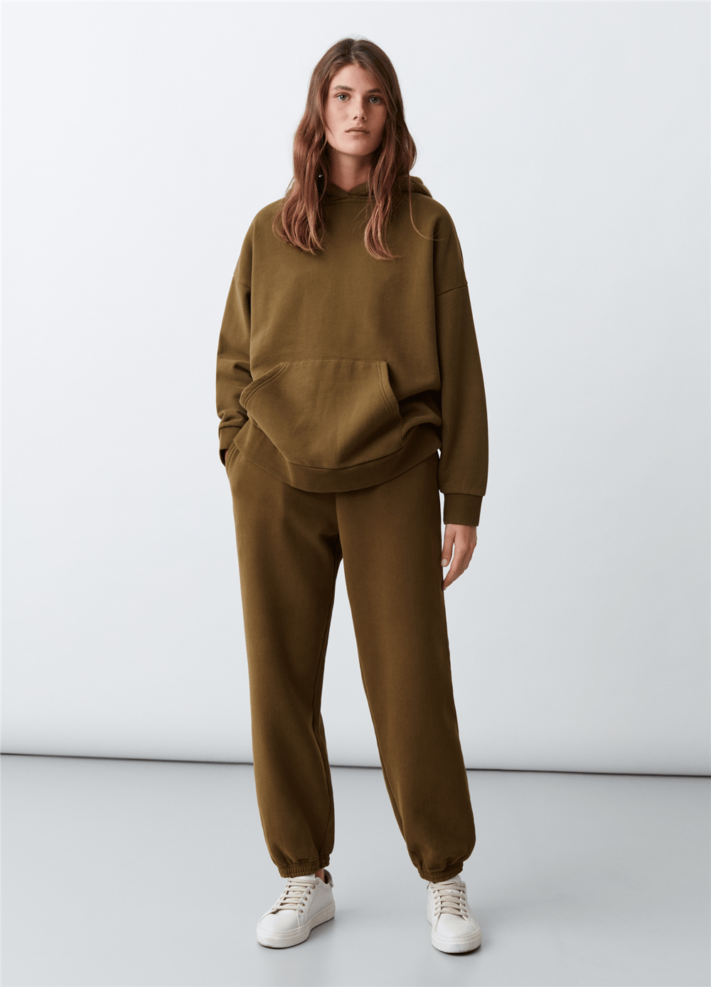 Peluş Haki Jogger Pantolon