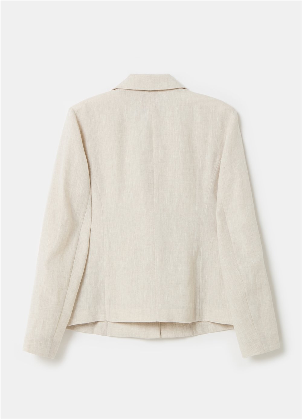 Regular Kesim Düğmeli Bej Blazer Ceket