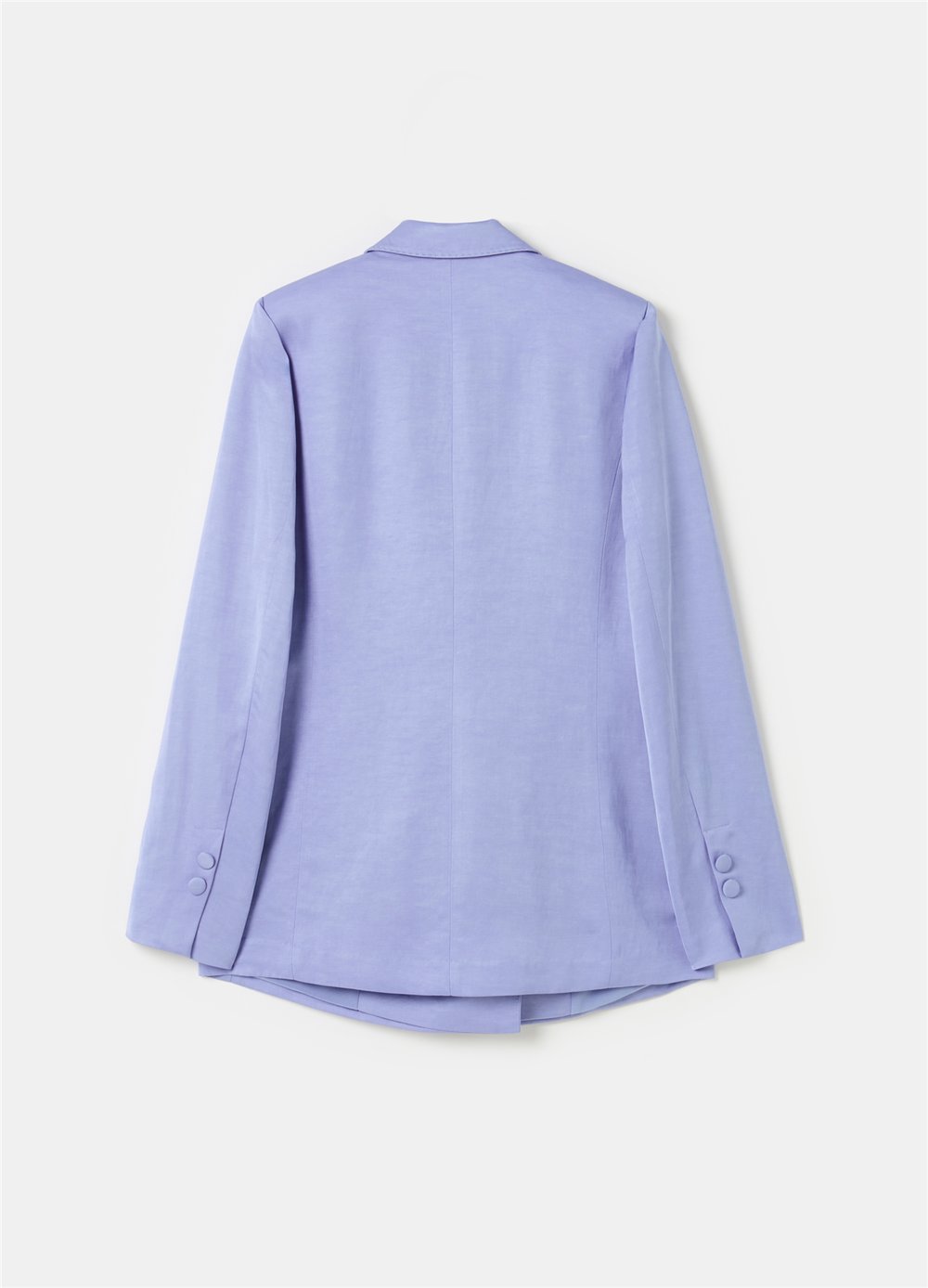 Saten Kruvaze Mavi Blazer