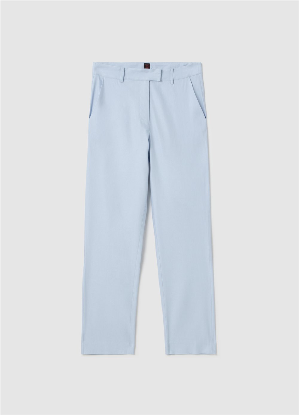 Stretch Keten ve Viskon Mavi Slim Fit Pantolon