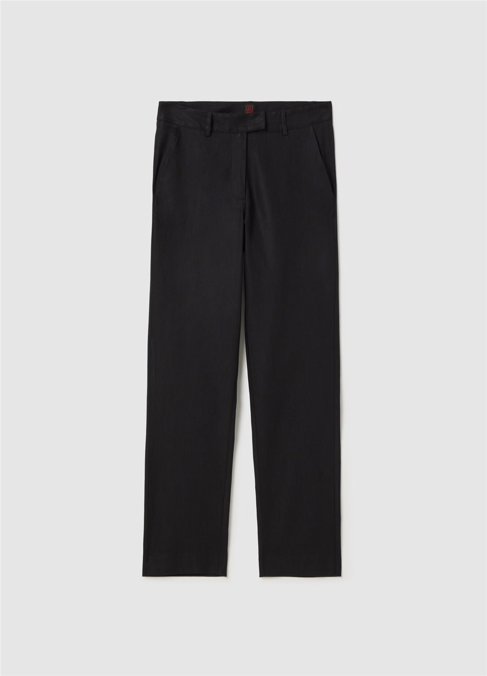 Stretch Keten ve Viskon Siyah Slim Fit Pantolon