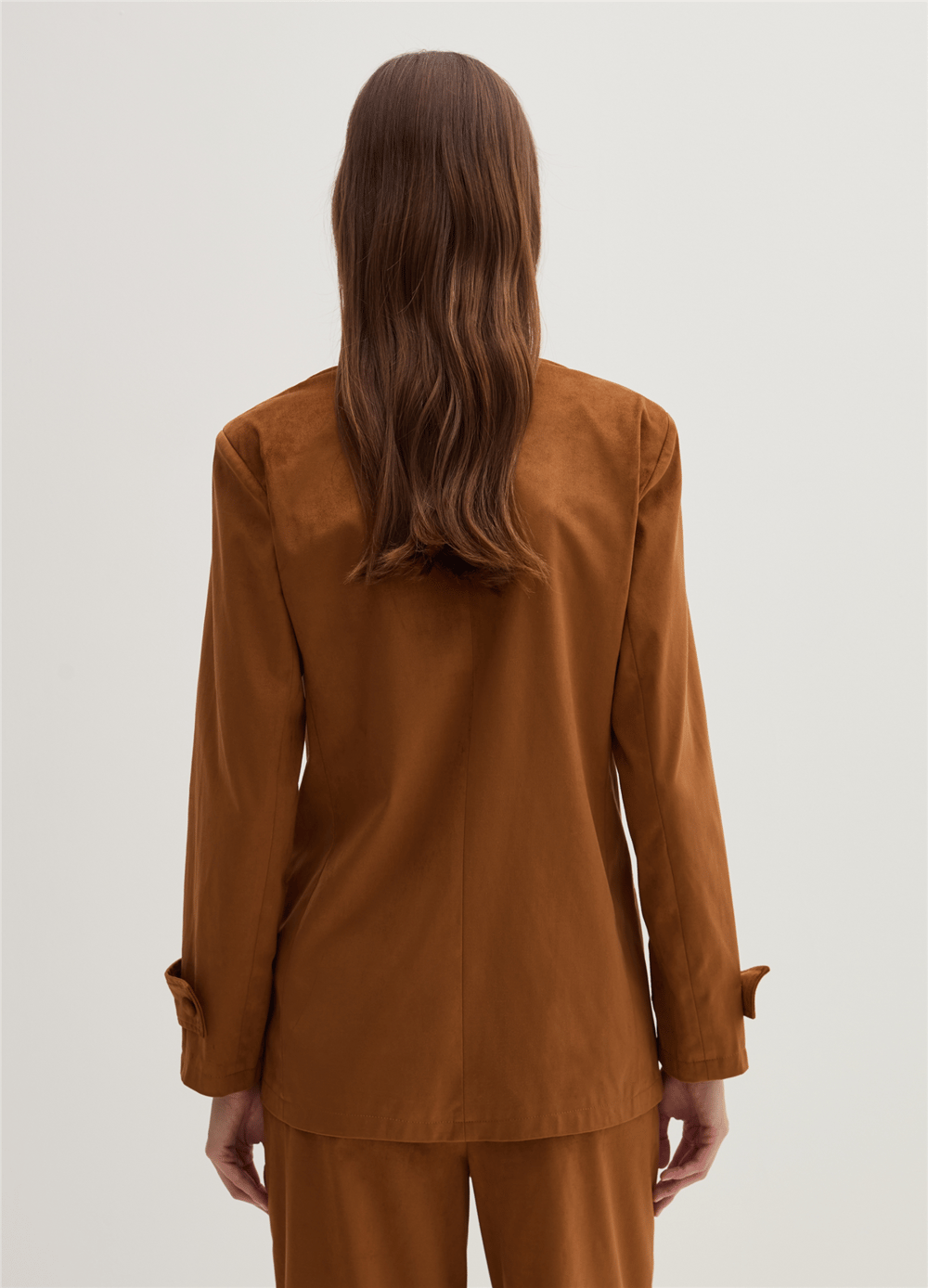 Süet Açık Model Kahverengi Blazer Ceket