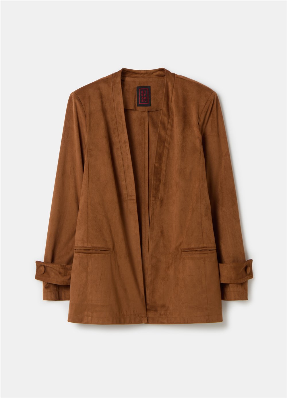 Süet Açık Model Kahverengi Blazer Ceket