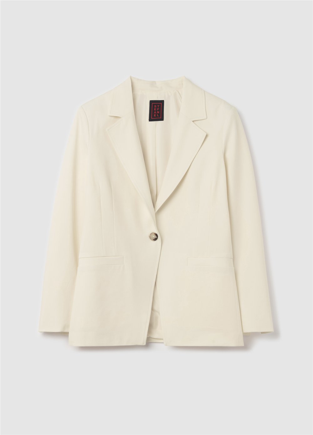 Tek Düğmeli Bej Blazer