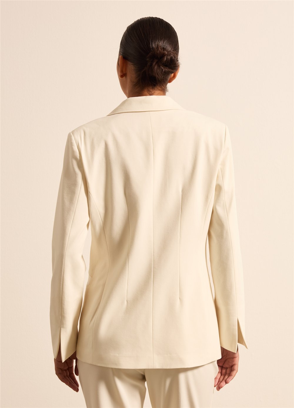 Tek Düğmeli Bej Blazer