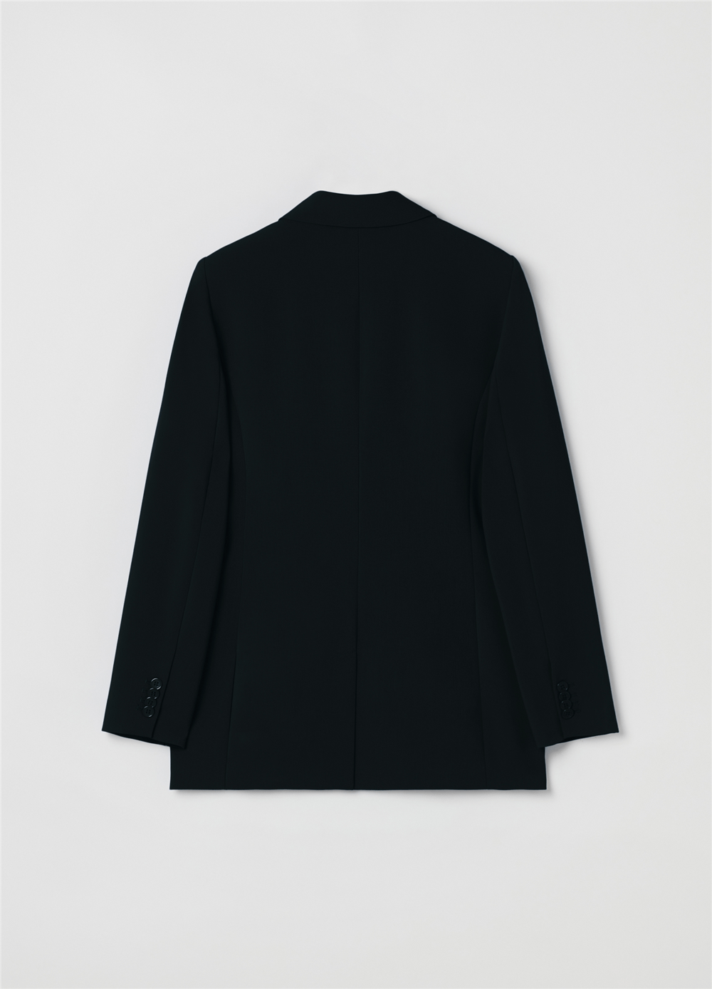 Tek Sıra Düğmeli Düz Kesim Siyah Blazer Ceket