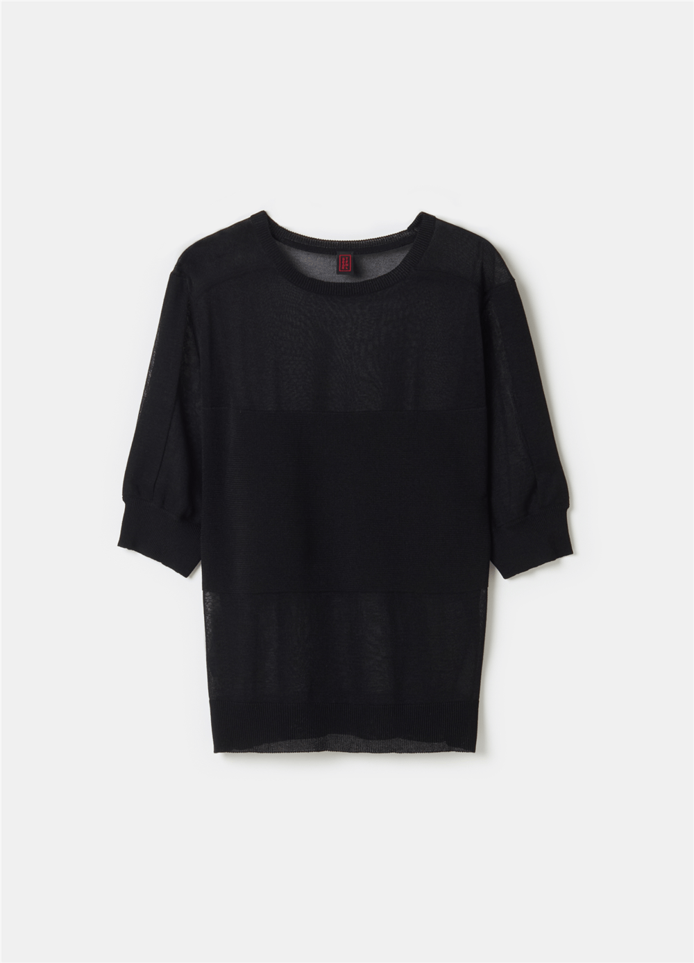 Transparan Görünümlü Oversize Siyah Bluz