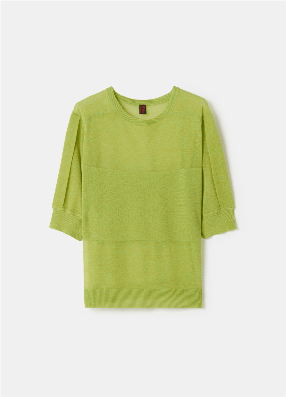 Transparan Görünümlü Oversize Yeşil Bluz