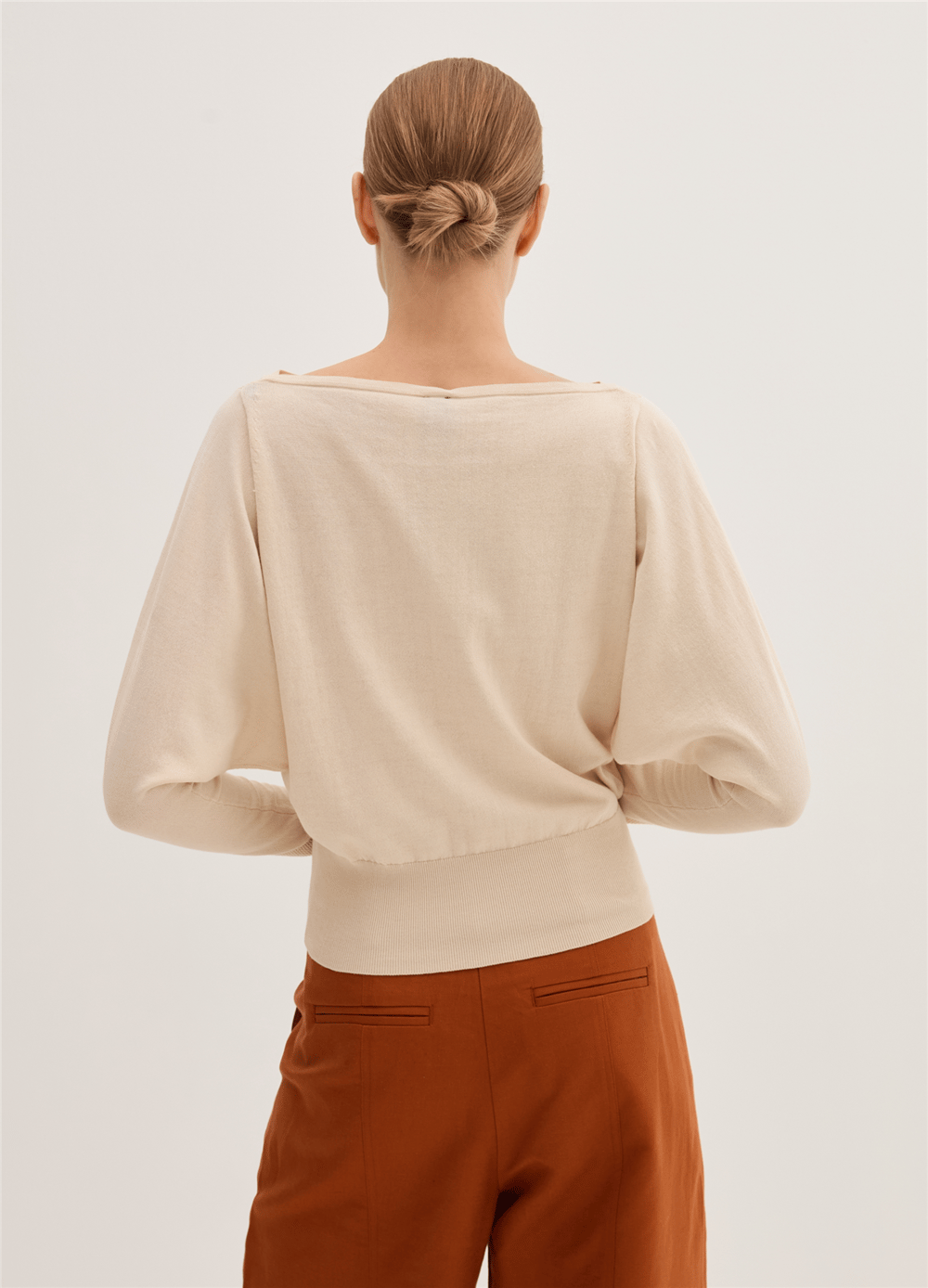 Tül Detaylı Crêpe Crop Bej Bluz