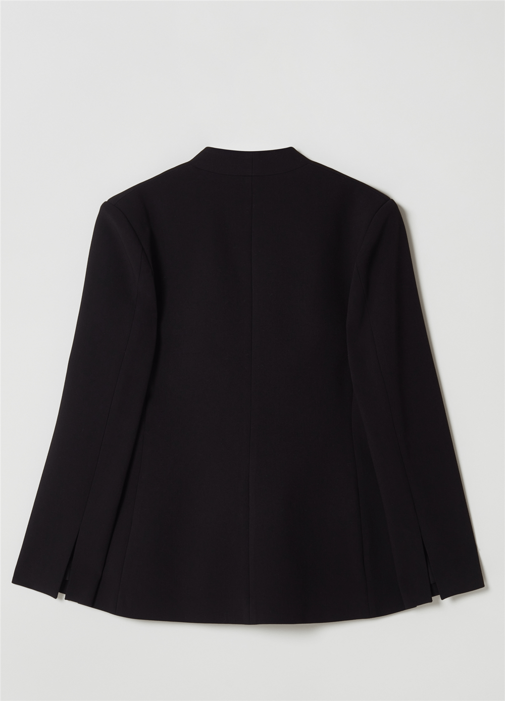 Yan Yırtmaçlı Siyah Kruvaze Blazer