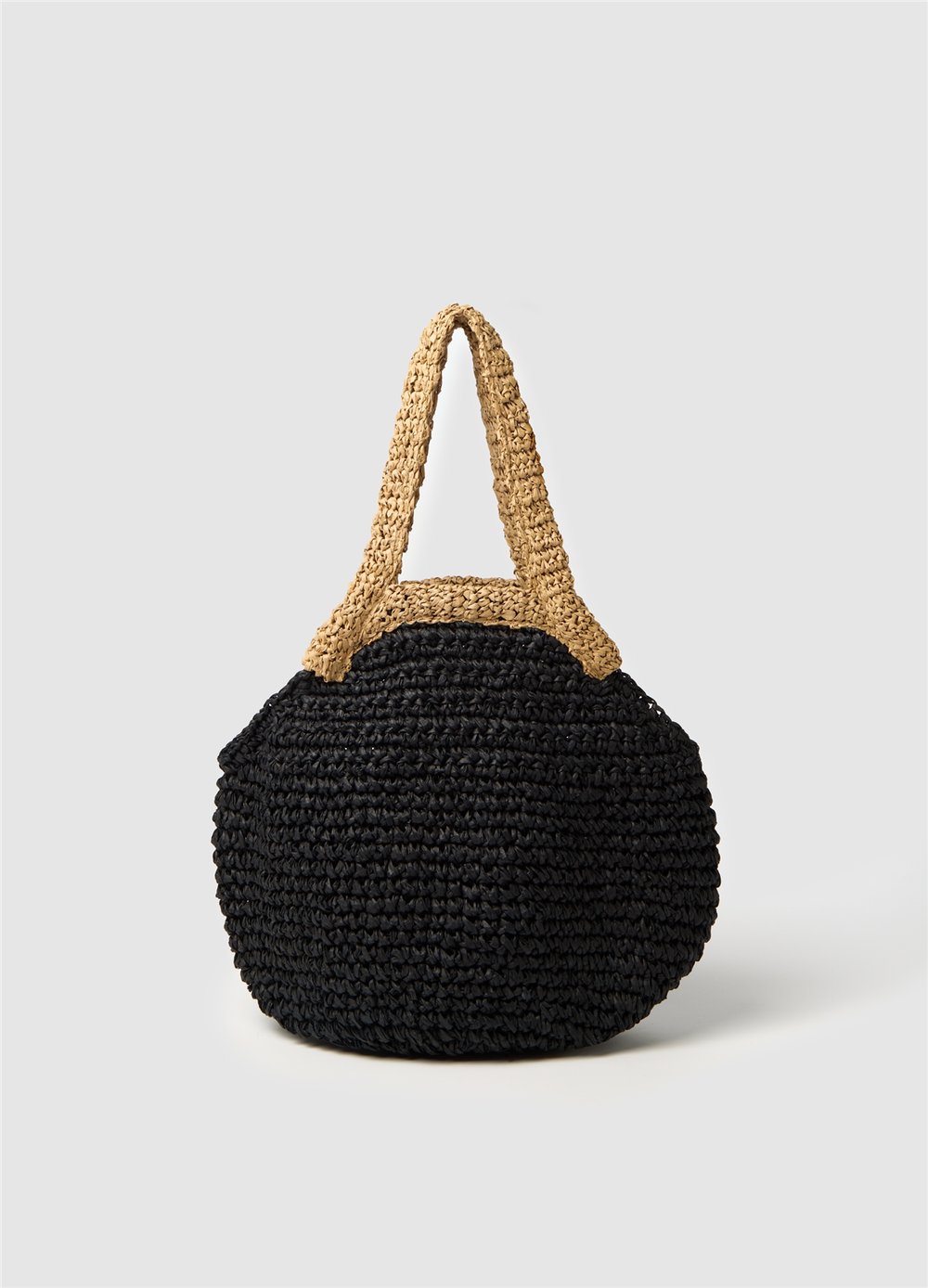 Yuvarlak Raffia Alışveriş Çantası