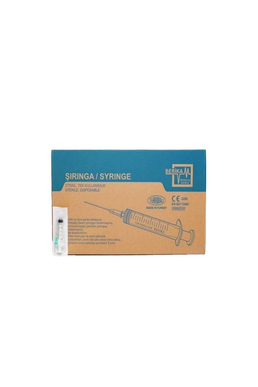 5ml 3 Parçalı Yeşil Enjektör 250 adet