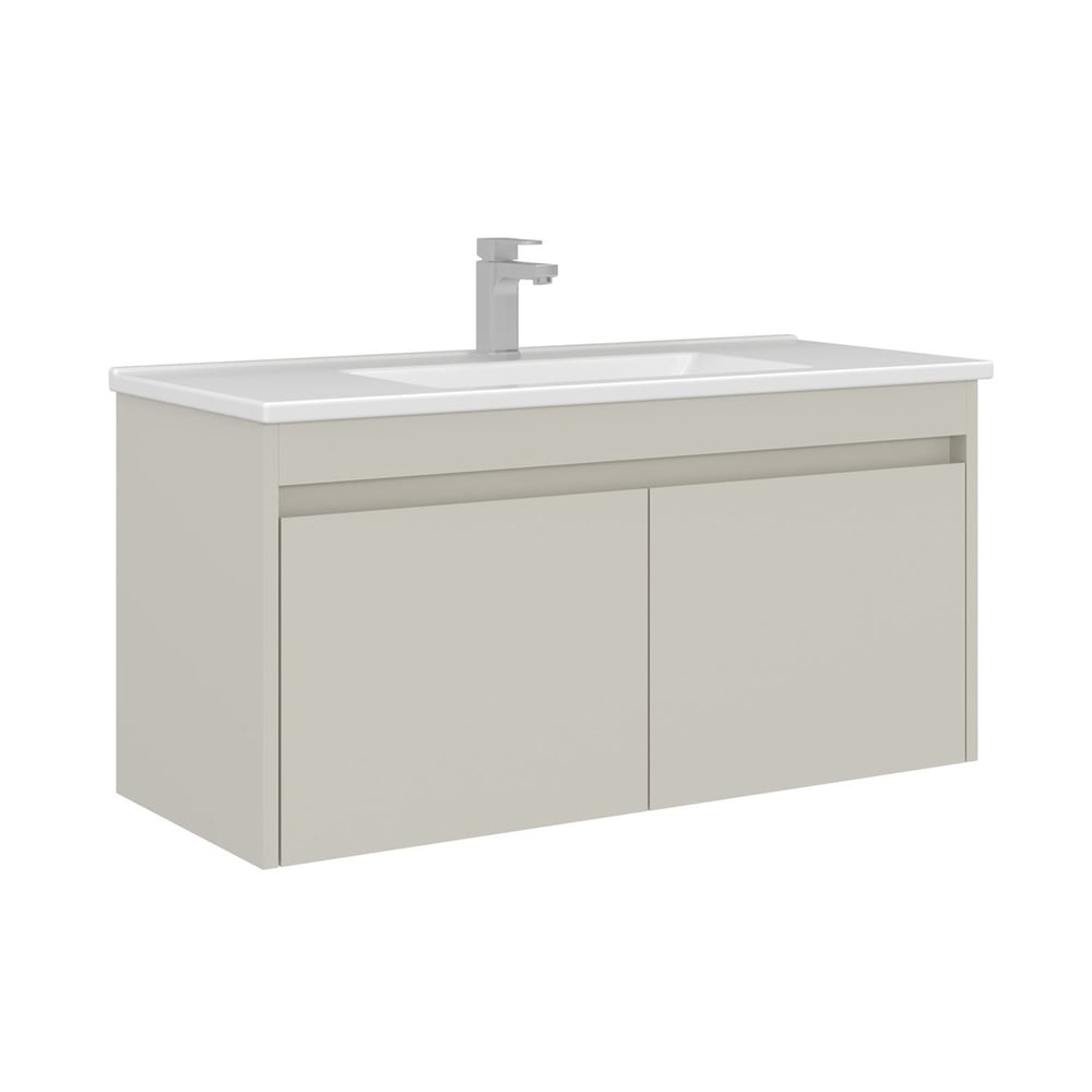 Arno 100 cm Kapaklı Lavabolu Banyo Alt Dolabı