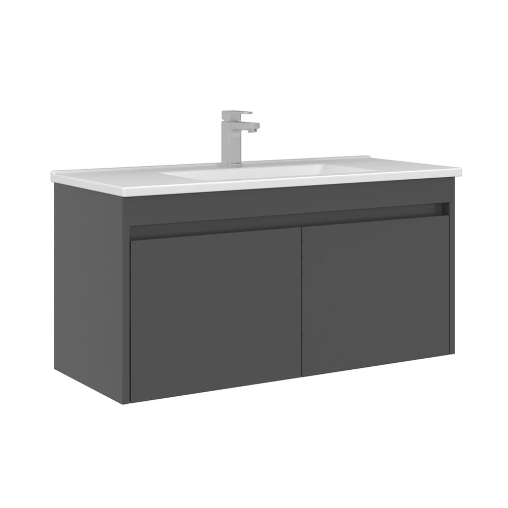 Arno 100 cm Kapaklı Lavabolu Banyo Alt Dolabı