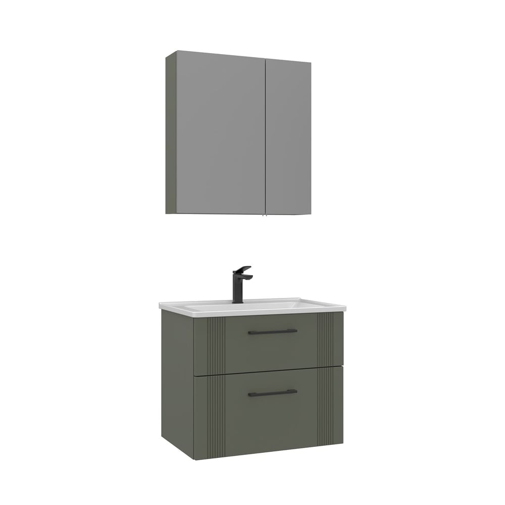 Bari 65 cm Banyo Dolabı Takımı (Ayna Dolaplı)